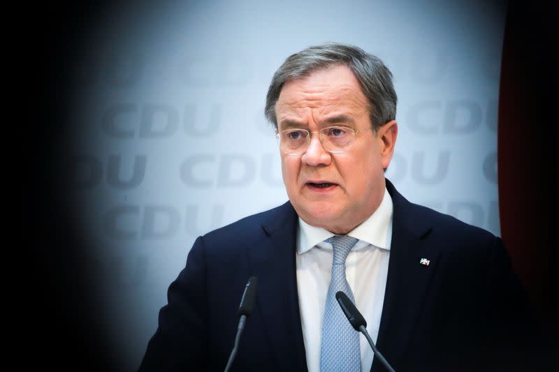 German CDU Party Leader Laschet holds news conference