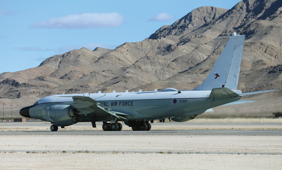 英國皇家空軍RC-135W偵察機。   圖：翻攝自英空軍網頁（資料照）