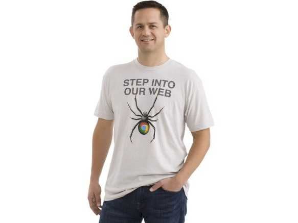 step into our web t-shirt scroogled