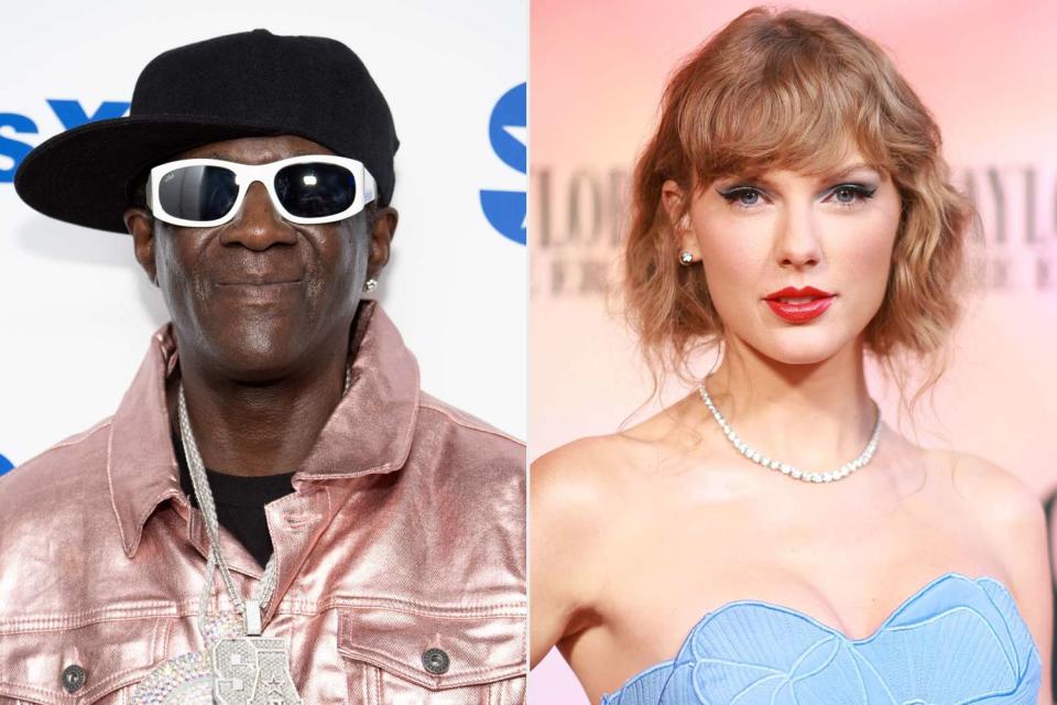 <p>Noam Galai/Getty; Matt Winkelmeyer/Getty</p> Flavor Flav and Taylor Swift