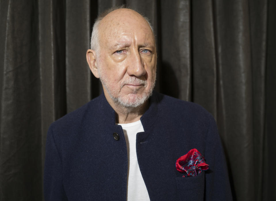 FILE - Author-singer Pete Townshend poses for a portrait in New York on Oct. 31, 2019. Townshend turns 76 on May 19. (Photo by Matt Licari/Invision/AP, File)
