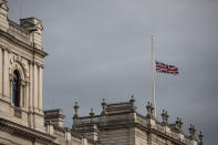 <p>The Union flag flies at half mast above the Department for Culture Media and Sport on Whitehall on May 23, 2017 in London, England. (Jack Taylor/Getty Images) </p>