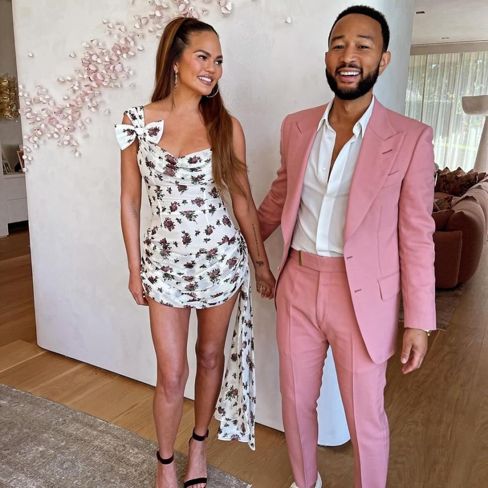 Chrissy Teigen's solid gold hallway in $17.5m home with John Legend is fit for an 'opulent' hotel