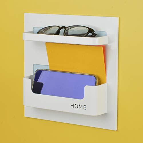 3) Adhesive Floating Bedside Organizer