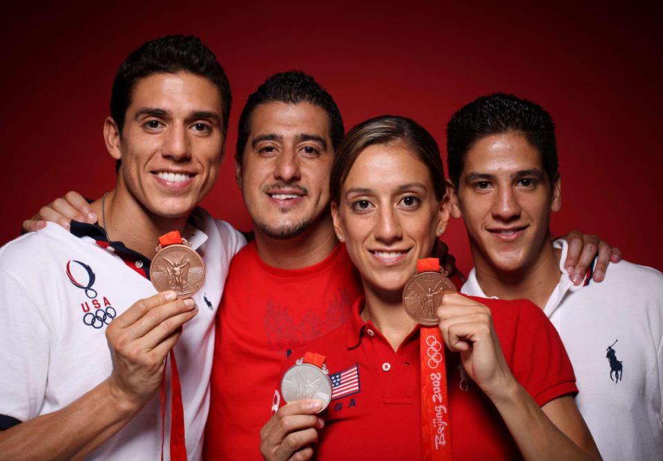 <div class="inline-image__caption"><p>Steven Lopez, Jean Lopez, Diana Lopez and Mark Lopez at the Beijing 2008 Olympic Games.</p></div> <div class="inline-image__credit">Kristian Dowling/Getty</div>