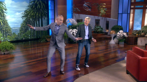 Matt Lauer Dances on 'Ellen'!