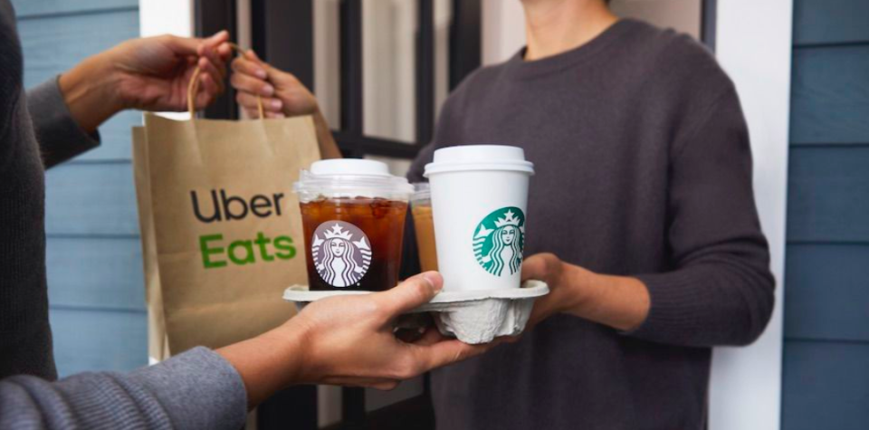 You can even get Starbucks delivery fro UberEats! (Photo: UberEats)