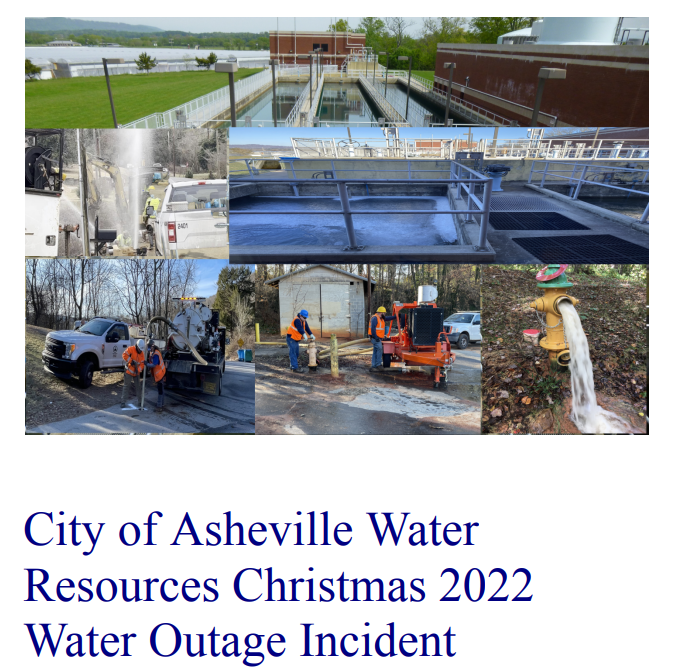 The cover of the city's After Action Report for the holiday water outages.