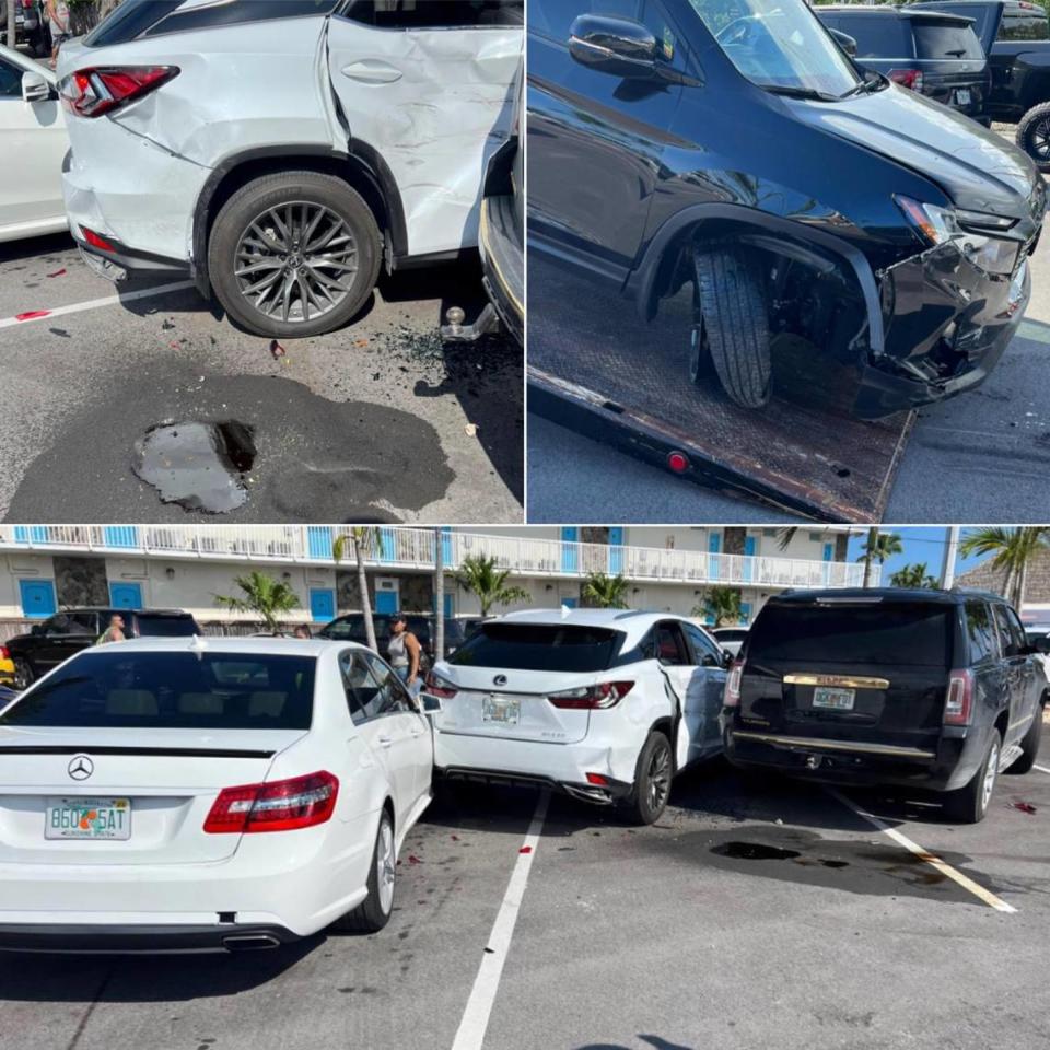 Mohammad Shakeel Rehman, 27, caused around $40,000 in damages after crashing his pickup truck into four vehicles as he tried to skip on his bar tab at Gilbert’s Resort Key Largo, 107900 Overseas Hwy., on June 11, 2023, according to the Monroe County Sheriff’s Office.