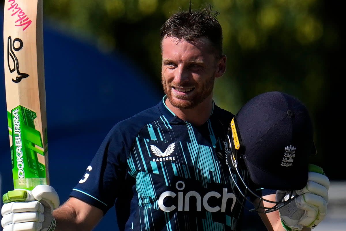 Jos Buttler is taking the positives despite England losing an ODI series to South Africa (Themba Hadebe/AP) (AP)