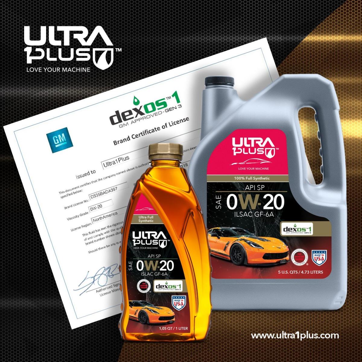 Ultra1Plus Receives dexos1(TM) Brand Certification from General Motors
