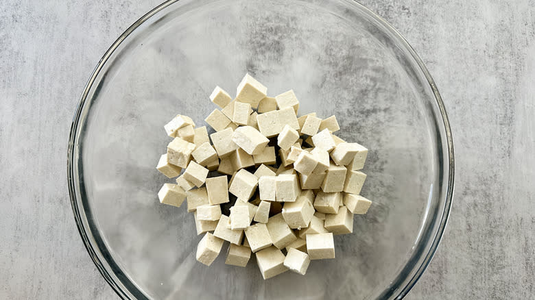 tofu in bowl