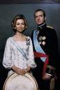 <p>An official portrait of King Juan Carlos I and Queen Sofia.</p>