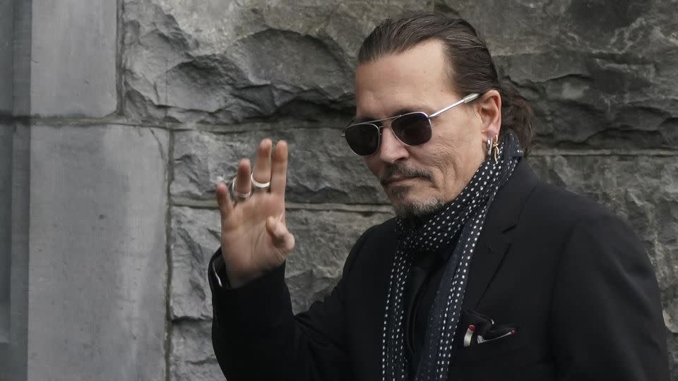 Johnny Depp arrives for the funeral of Shane MacGowan. - Niall Carson/AP