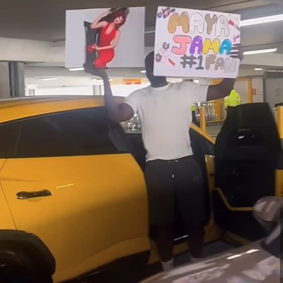 Stormzy stands next to his Lamborghini Urus