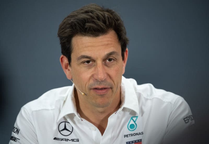 Toto Wolff, Team Principal and CEO of Mercedes AMG Petronas Motor-sport Formula One Team, speaks during a press conference. Sebastian Gollnow/dpa