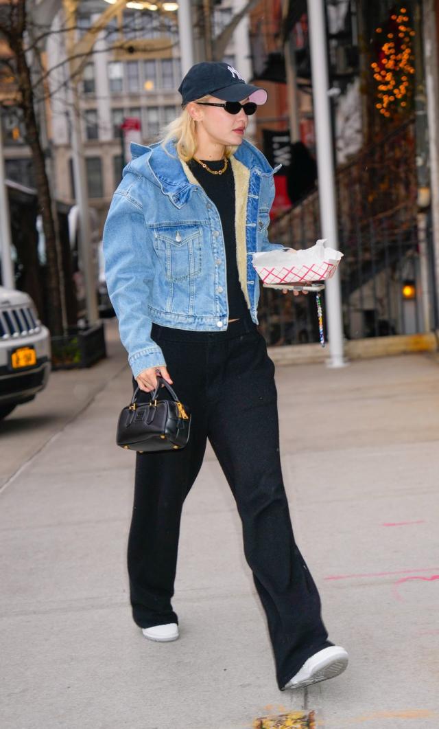 Gigi Hadid Opts For Studded Ankle Boots In New York [PHOTOS]