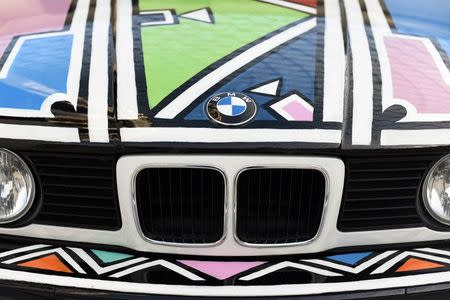 A BMW Art Car by Esther Mahlangu is seen on display as part of the exhibition "South Africa: the Art of a Nation", at the British Museum in London, Britain November 25, 2016. REUTERS/Andrew Heavens