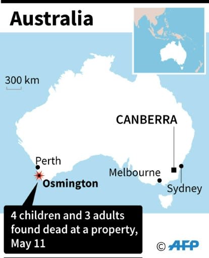 Map of Australia locating Osmington