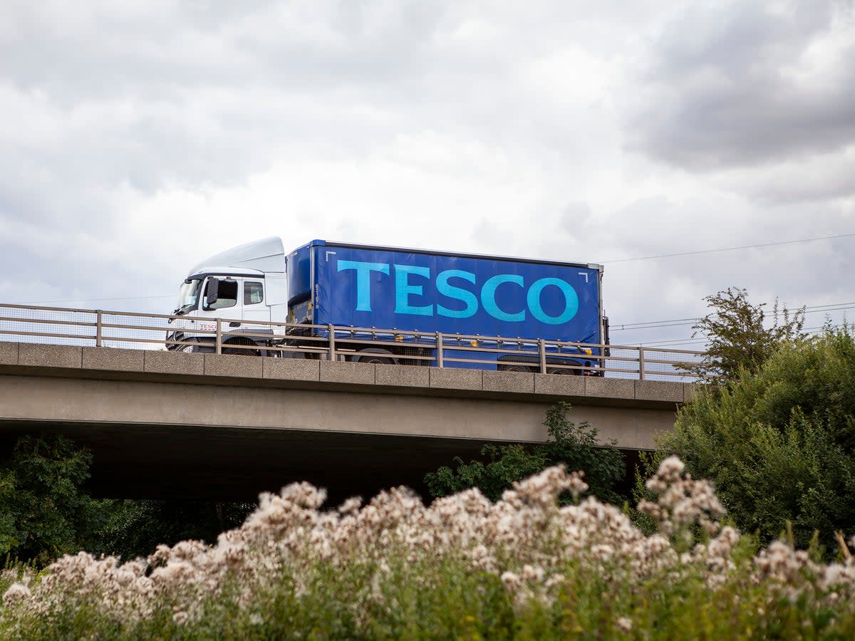 Tesco recently became the first chain to use electric delivery lorries in a bid to make their delivery system more eco-friendly (Getty)