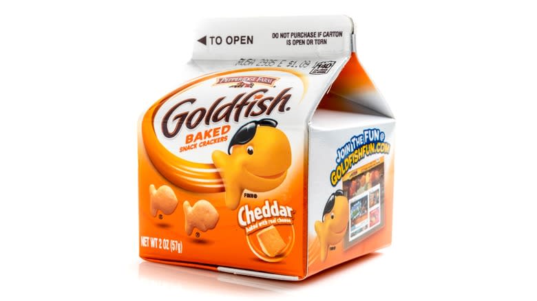 carton of goldfish crackers