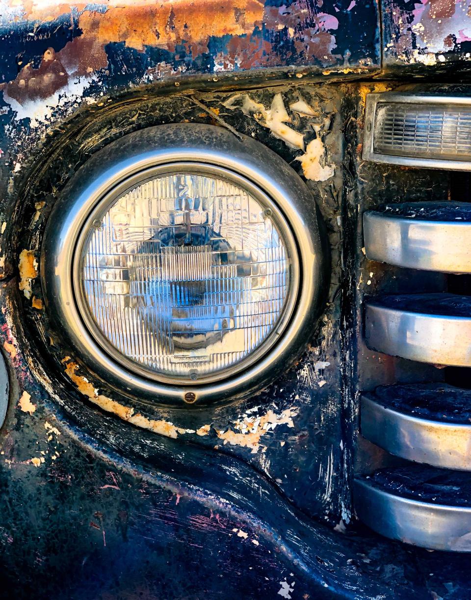 "Old Ford Truck Headlamp," by Laurie Sayward, will be at the "Sweet Rides: The Art of Transportation Award Exhibit" from Saturday through May 20 at the Crossland Gallery, 500 W. Paisano Drive.