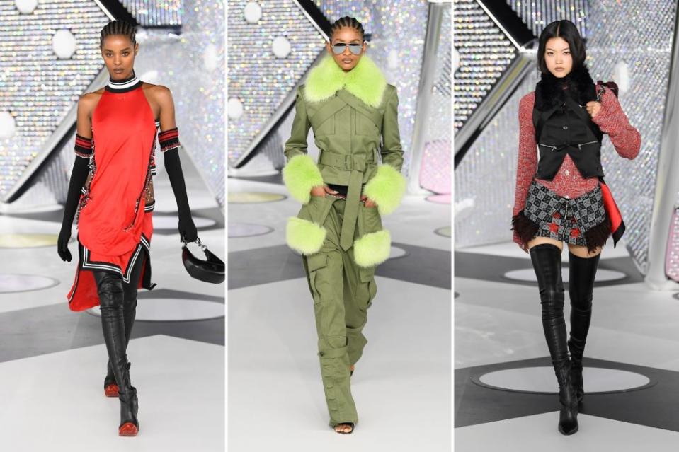 Ib Kamara didn’t come to play in his first show as creative director of Off-White, populating the runway with daring styles and no shortage of celebs. Images: Getty Images