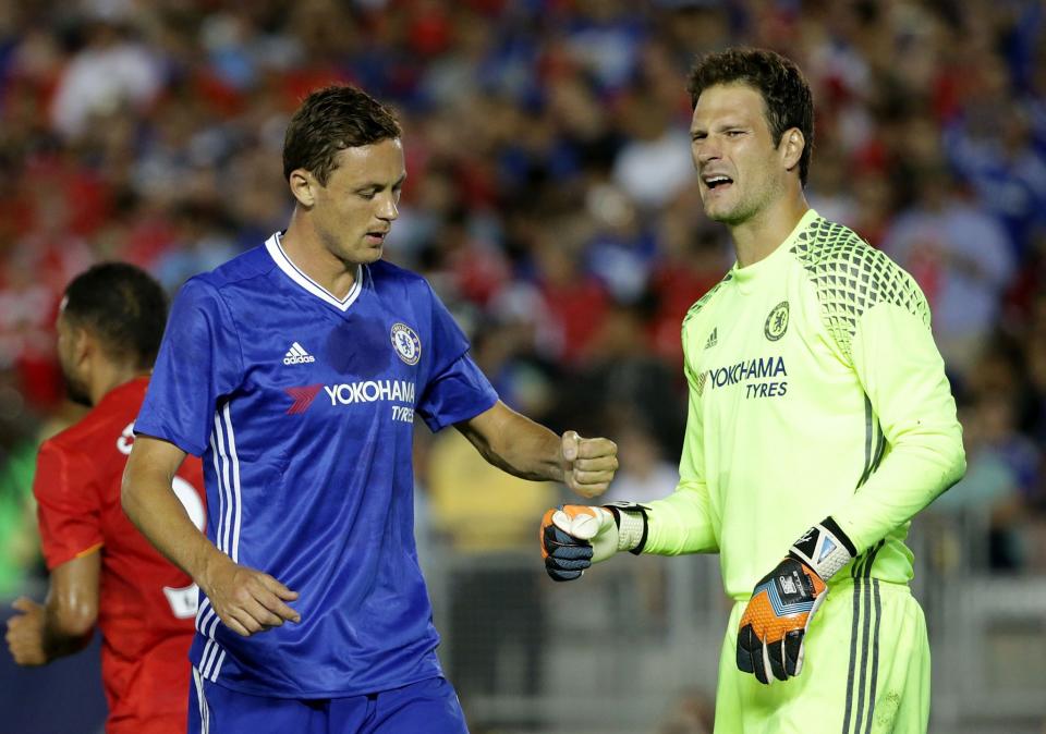 Asmir Begovic is enjoying Antonio Conte's training regime.