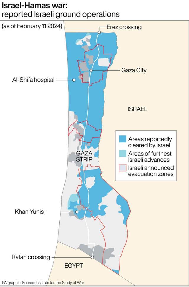 Israel-Hamas war: reported Israeli ground operations