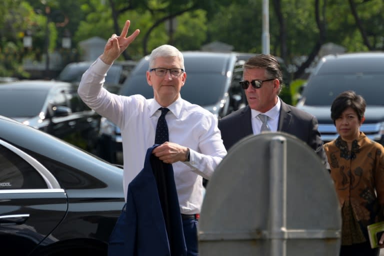 Apple CEO Tim Cook is visiting Indonesia (BAY ISMOYO)