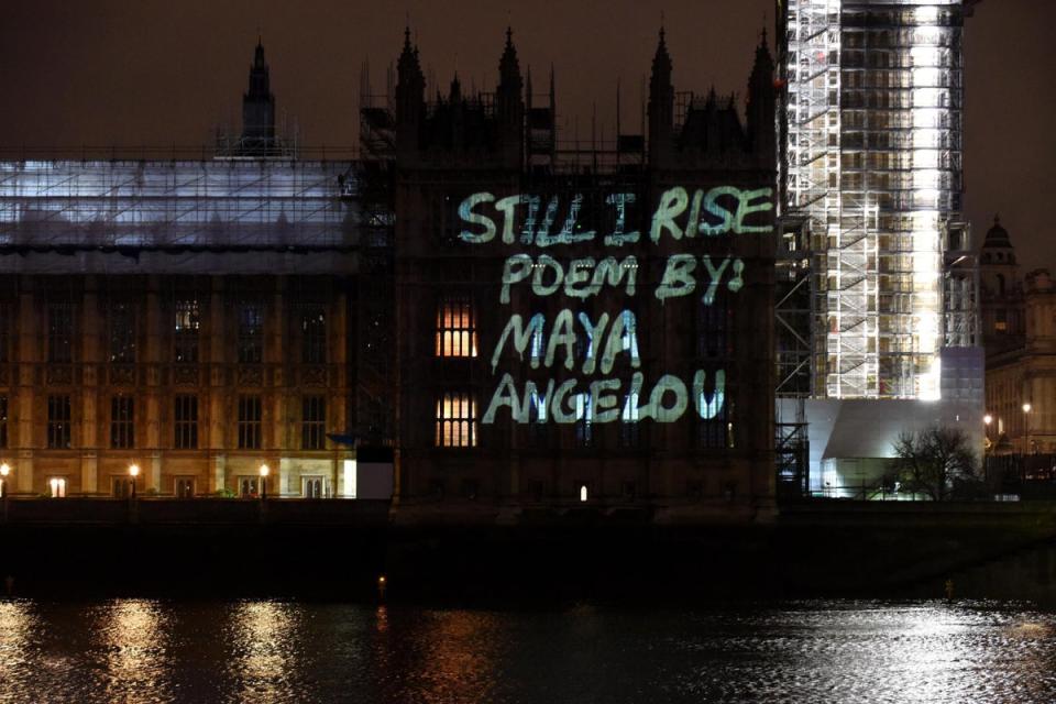 The messages referred to Maya Angelou - an American poet, singer, and civil rights activist (Getty Images for GladLife Ltd)