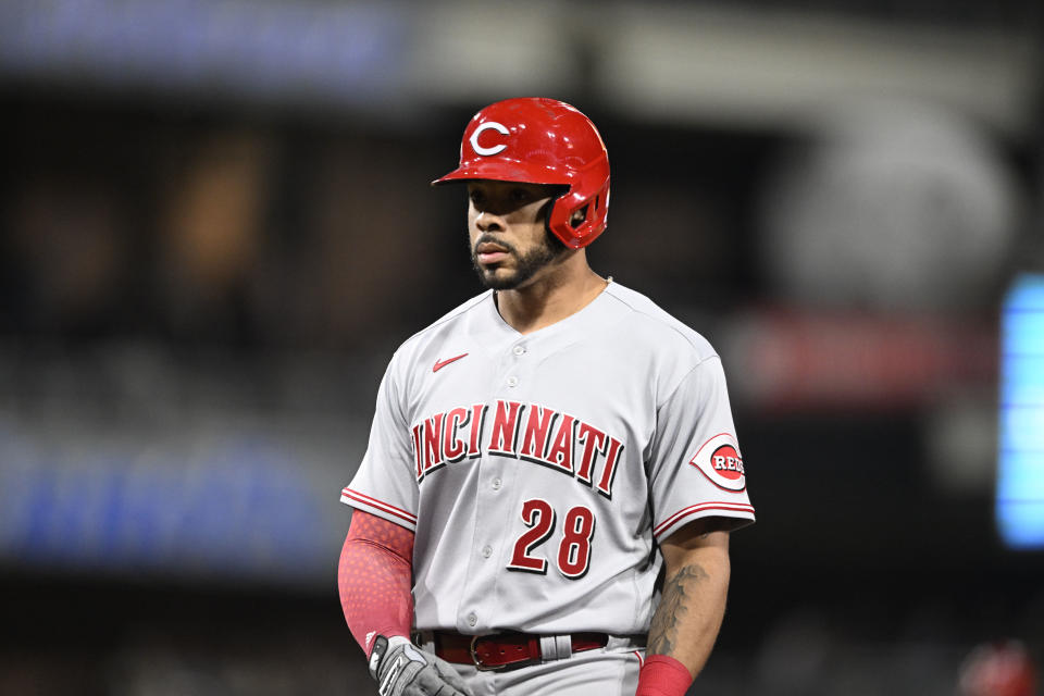 Tommy Pham has been banned for three games after beating Joc Pederson over a fantasy football disagreement.  (Photo by Denis Poroy/Getty Images)