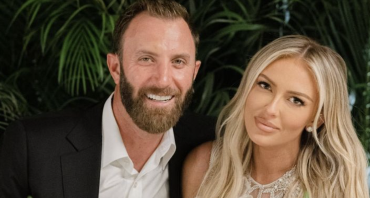 LIV Golf WAG Paulina Gretzky shows husband Dustin Johnson how to