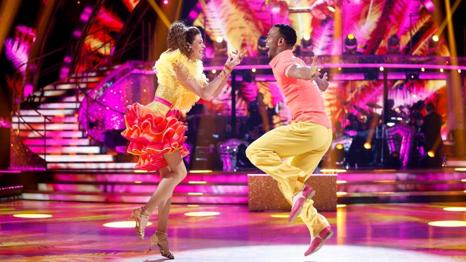 Johannes Radebe and Annabel Croft on Strictly Come Dancing