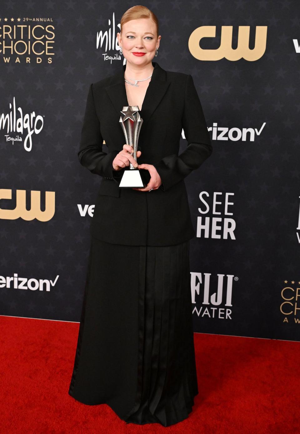 Sarah Snook at the Critics Choice awards (Variety via Getty Images)