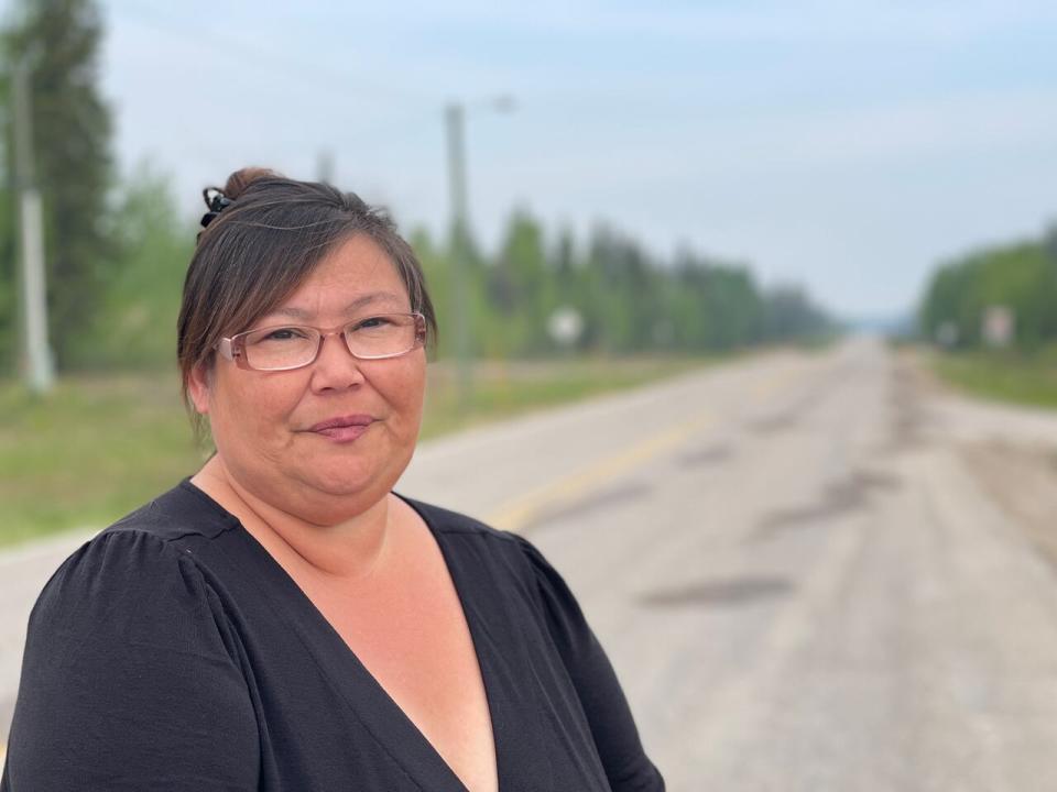 April Martel, the chief of Kátł'odeeche First Nation, said it was emotional surveying the damage in her community on Monday.