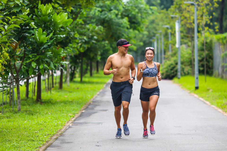 Arthur Tong travelled around the world for different triathlon races, and also cheered for his wife Elaine Young when she competed in the Ironman World Championships in Kona, Hawaii. (PHOTO: Cheryl Tay)