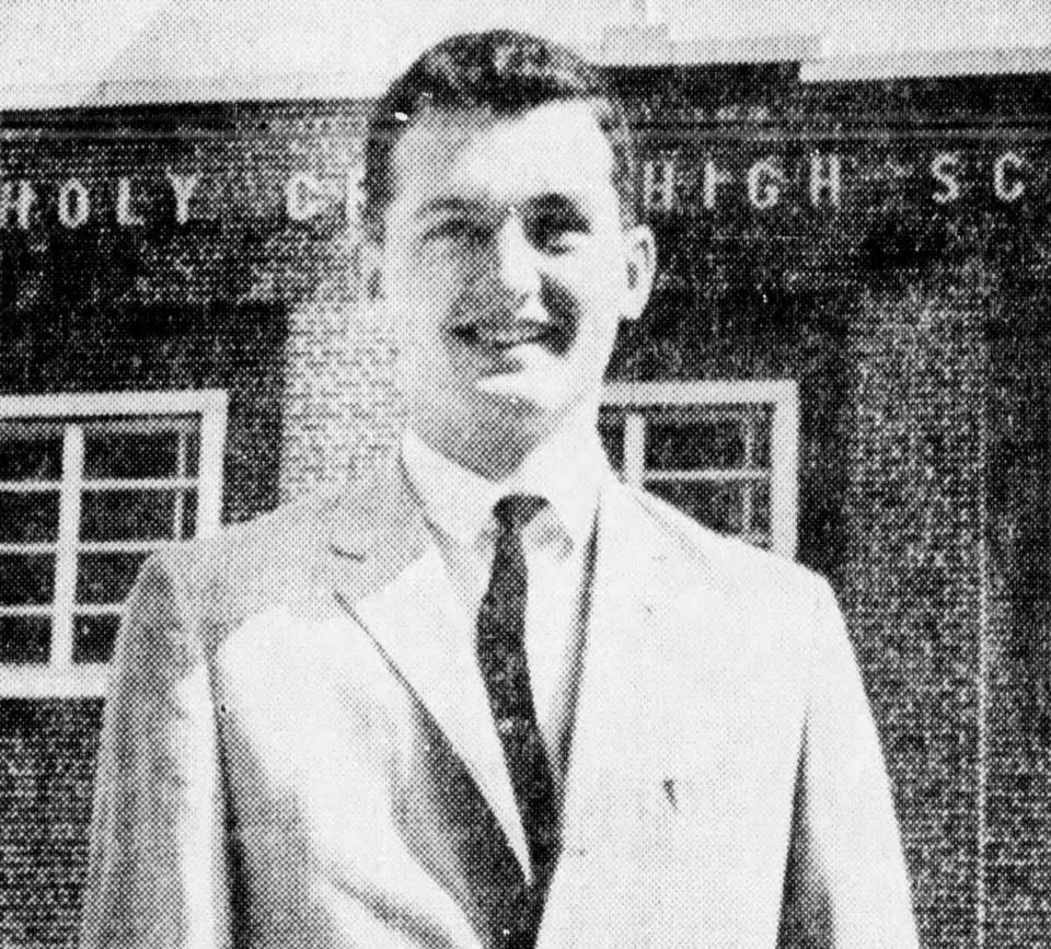 Danny Roberts at Dover's Holy Cross High in 1965.