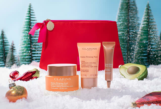 clarins extra firming skincare gift set 