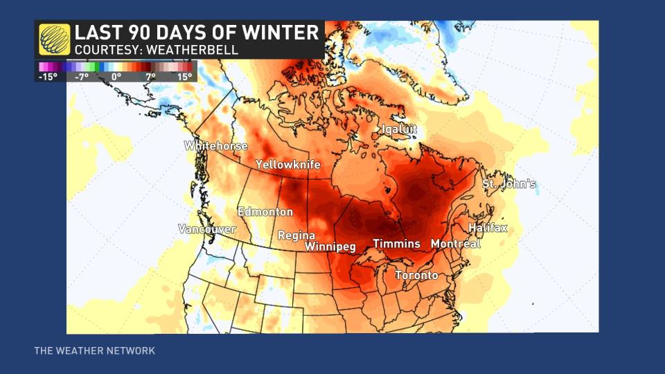 Temp Anomaly Last 90 Days of Winter 2023-2024