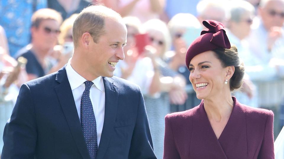 Prince William and Kate Middleton at St David's Cathedral