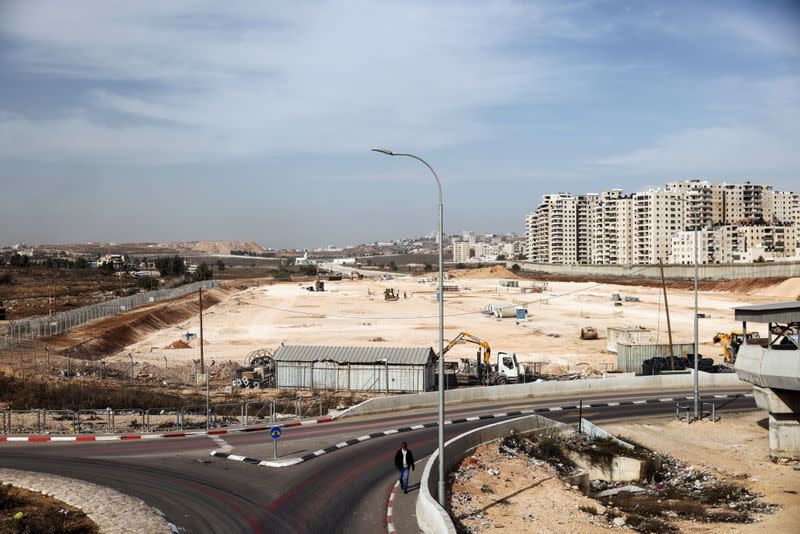 A general view of the former Atarot airport near Qalandia in the occupied West Bank where Israel plans to build a settlement that it would designate as a new neighbourhood of Jerusalem