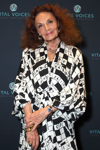 <p>Tasos Katopodis/Getty</p> Diane von Furstenberg attends the Vital Voices 23rd Annual Global Festival on May, 30, 2024.