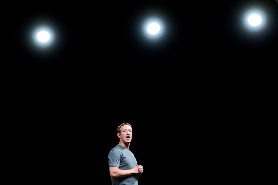 Mark Zuckerberg in lights