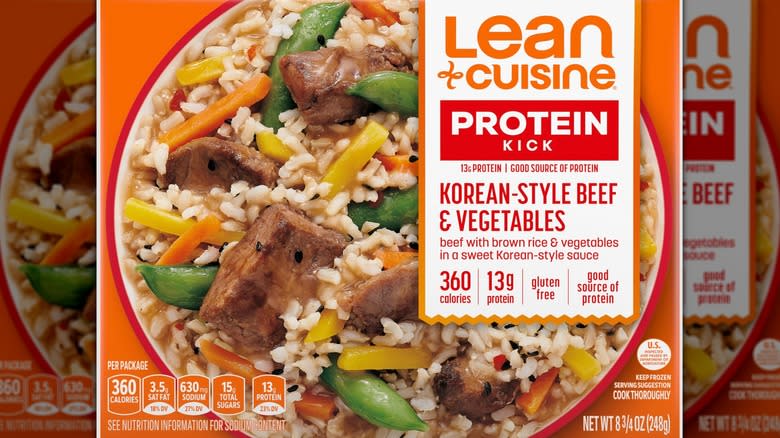 lean cuisine korean beef and vegetables packaging