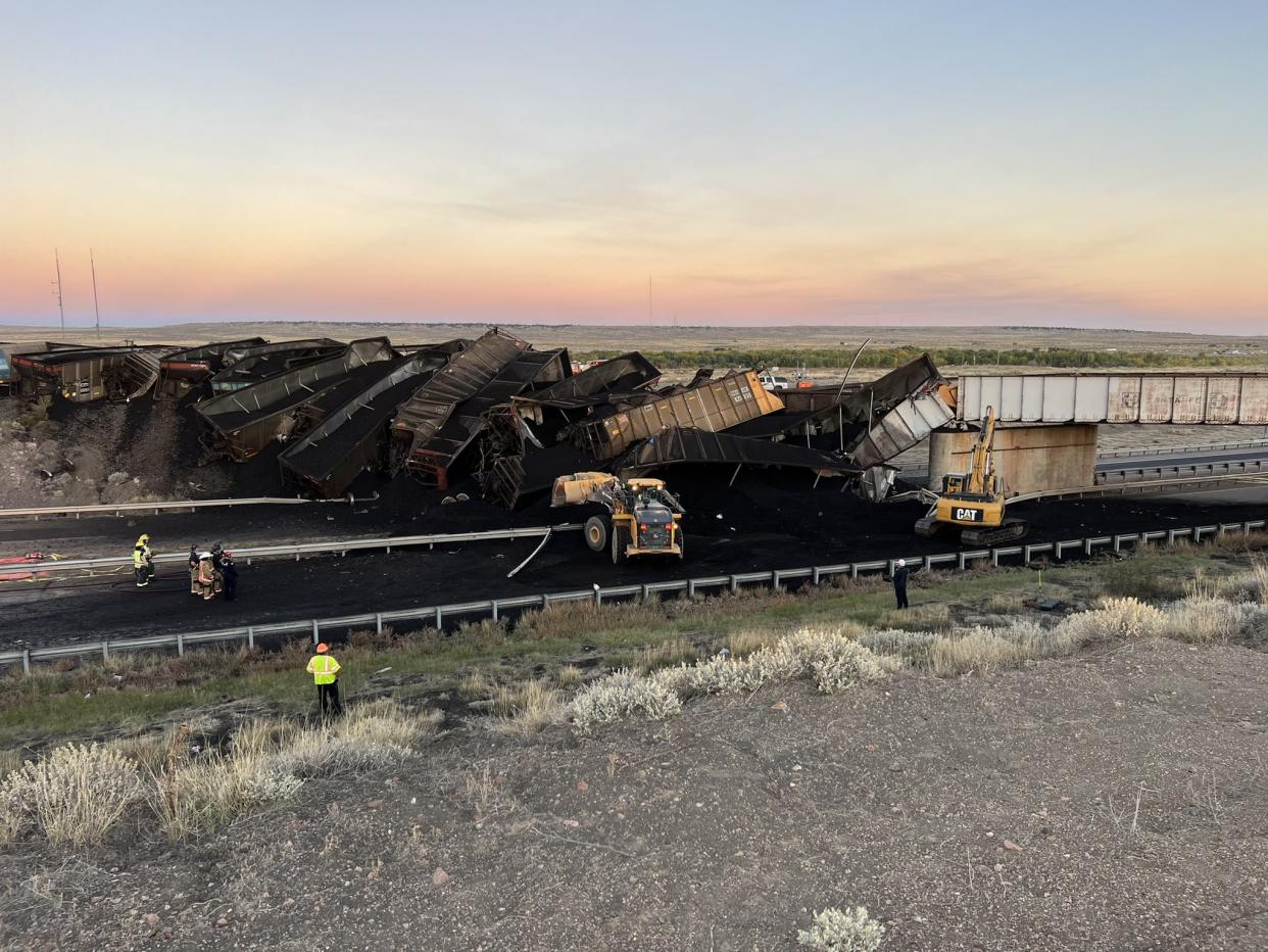 A train derailment north of Pueblo forced the closure of Interstate 25 in both directions on Sunday. The southbound lanes reopened Wednesday and the northbound lanes reopened Thursday afternoon.