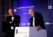 <p>Gordon Banks during his speech at the Football Writers Association Tribute Night at The Savoy, London. </p>