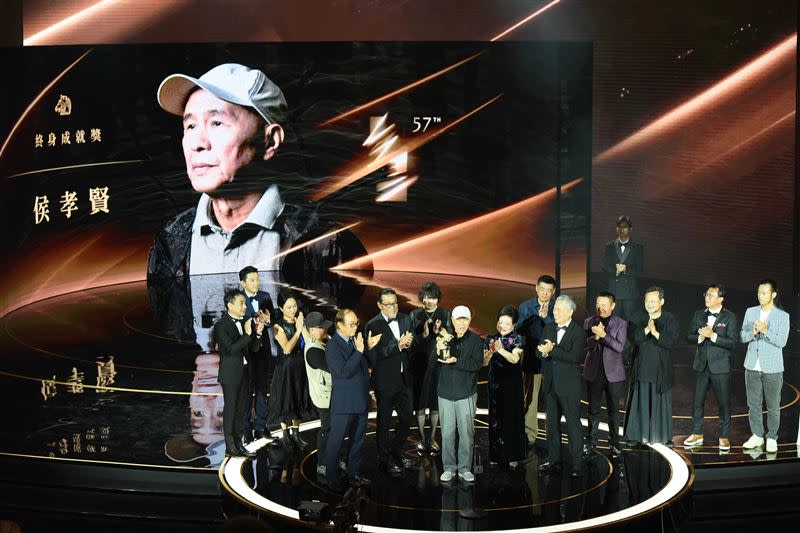 侯孝賢獲第57屆金馬獎金馬終身成就獎，感謝他在電影的成就與傳承苦心。（圖／金馬執委會提供）