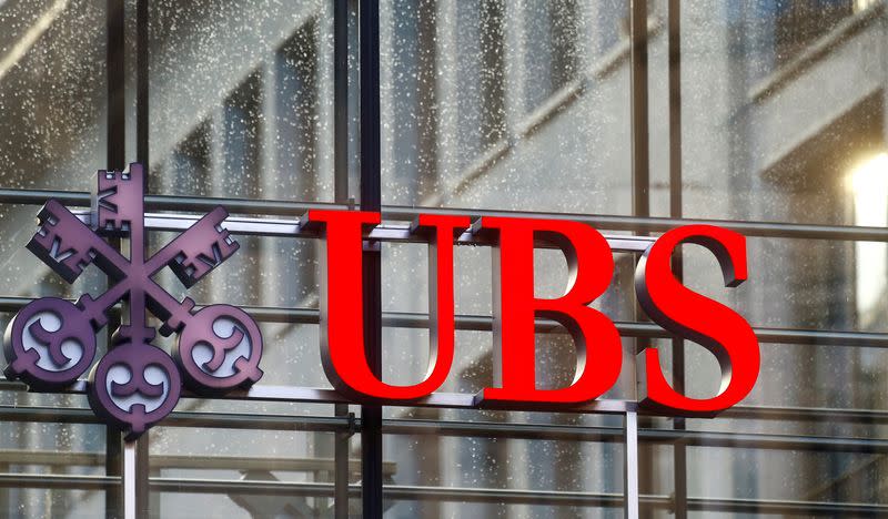 Logo of Swiss bank UBS is seen in Zurich