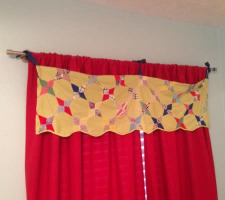 Repurposed Window Treatments & Crib Skirt